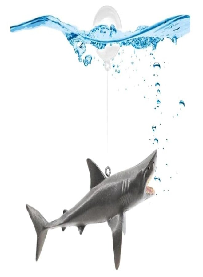 Cauaoa 1 Pc Floating Shark Ornament - Adjustable Aquarium Shark Animal Decor | Aquarium Floating Shark Ornaments Thematic Ornaments Suitable for Aquarium All Kinds of Fish Tank and Home, Shark Pool Décor - Image 1